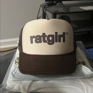 Stray Rats Brown and Cream RatGirl Trucker Hat